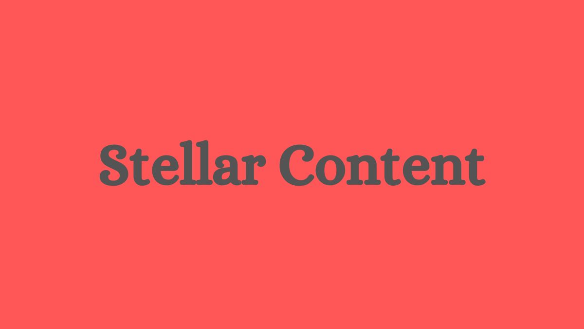 Stellar Content