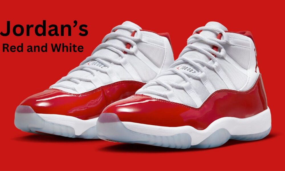 Red and White Jordans