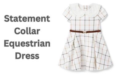 Statement Collar Equestrian Dress