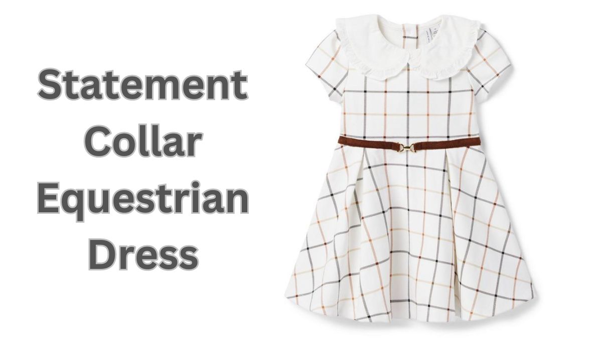 Statement Collar Equestrian Dress