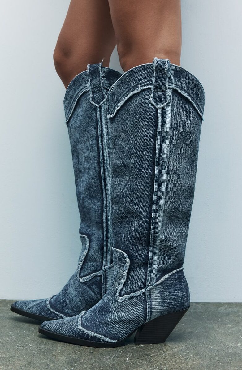 Denim Cowboy Boots