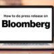 How to do Press Release on Bloomberg