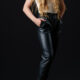 FLARE LEATHER PANTS