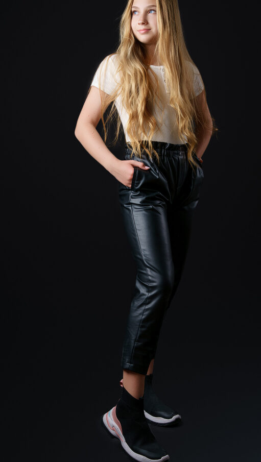 FLARE LEATHER PANTS